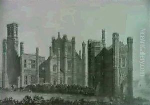 East Barsham Manor, Norfolk, From The High Road by John Adey Repton