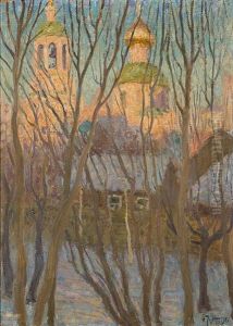 A Church In Sunlight by Fjodor Ivanovitch Rerberg