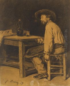 A Man Sitting At A Table A Man Sitting At A Table