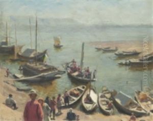 Volga. Stavropols Omgivningar by Fjodor Ivanovitch Rerberg