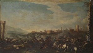 Battaglia Di Cavallerie Su Sfondo Di Citta (after Borgonone) Battaglia Di Cavallerie Su Sfondo Di Citta (after Borgonone)