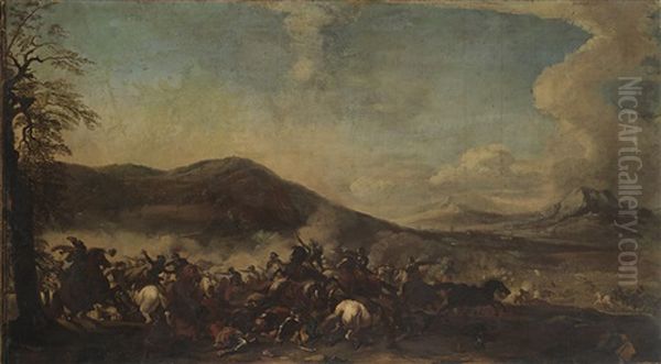 Battaglia In Zona Montagnosa (after Borgonone) - view 1