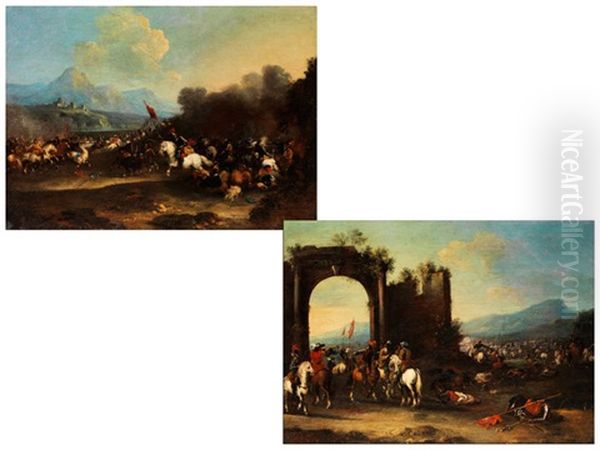 Schlachtengemalde (pair) - view 1