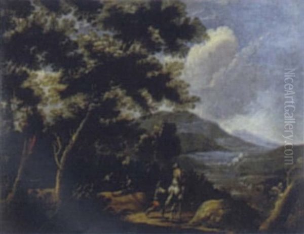 Travelers In An Extensive Landscape - view 1