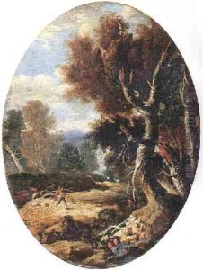 A Rider Being Thrown From His Mount In A Wooded Landscape A Rider Being Thrown From His Mount In A Wooded Landscape
