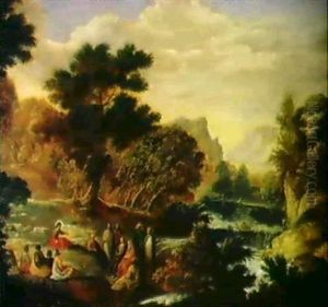 Landschaft Mit Der Predigt Johannes Des Taufers