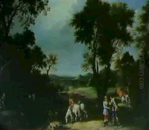 Weite Bewaldete Flusslandschaft. Weite Bewaldete Flusslandschaft.