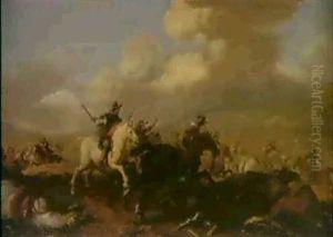 Scene De Bataille by Pandolfo Reschi