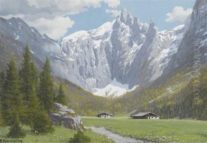 Scharitzkehl Bei Berchtesgaden by Rudolf (Robert) Reschreiter