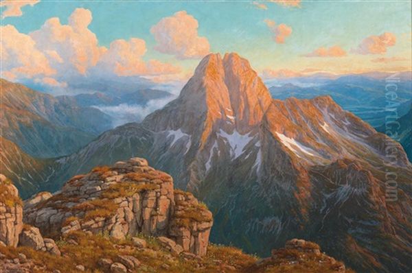 Evening Light On The Hofats Near Obersdorf - view 1