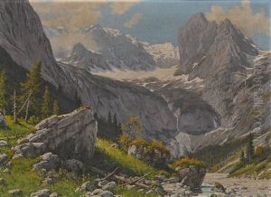 Blick Durch Das Hollental Auf Die Zugspitze