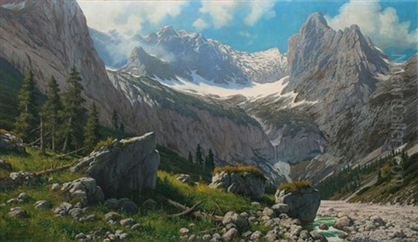 Hollental With Zugspitze - view 1