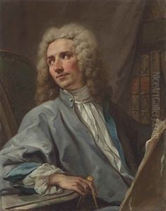 Portrait Of Pierre Vigne, Called Vigne De Vigny (1690-1772), Half-length by Jean Restout the Younger