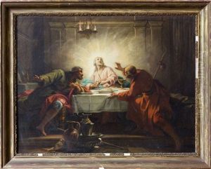 Les Pelerins D'emmaus by Jean Restout the Younger