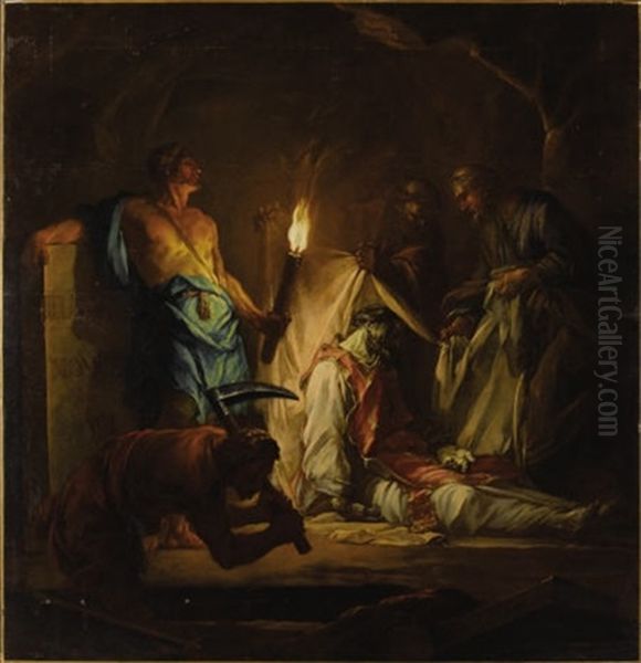 The Entombment Of A Cleric By Torchlight - view 1