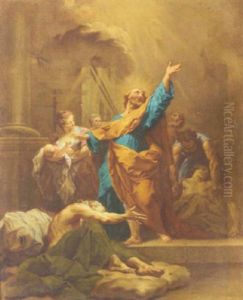 Saint-pierre Guerissant Les Malades De Son Ombre by Jean Restout the Younger