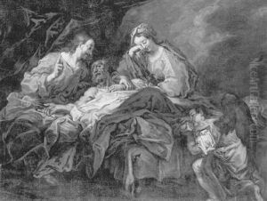 La Mort De Saint Joseph by Jean Restout the Younger