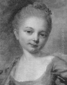 Portrait De Jeune Fille by Jean Bernard Restout