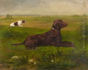 Zwei Jagdhunde "hector" Und "tom"