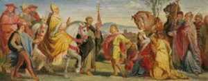 Die Begegnung Kaiser Heinrichs Iv. Mit Papst Gregor Vii. In Canossa by Alfred Rethel