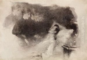 Illustration Of Kiss Jozsef's Poem: Tale About The Sewing Machine by Istvan Reti