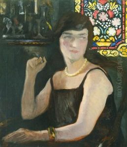 Woman Portrait, Agoston Benghardt Painter's Wife by Istvan Reti