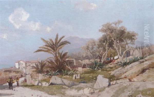 A Coastal Landscape At Bordighera - view 1