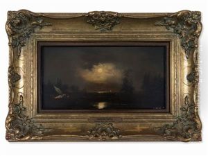Nocturnal Seascape by Heinrich Rettig