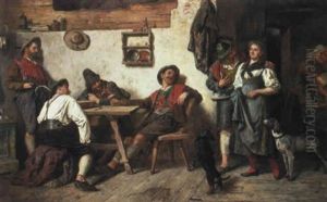 In Der Almhuette by Heinrich Rettig