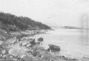 Norwegische Fjordlandschaft Bei Aasgardstrand Norwegische Fjordlandschaft Bei Aasgardstrand