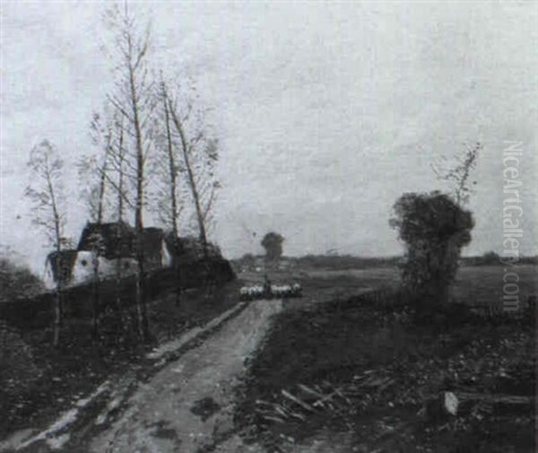 Schafer Mit Seiner Herde - view 1