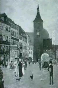 Alt-nurnberger Strassenszene by Wilhelm Reuter
