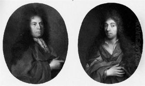 Portrait Of A Gentleman, Bust Length, Wearing A Red Cap & Portrait Of A Gentleman, Bust Length by Gabriel Revel