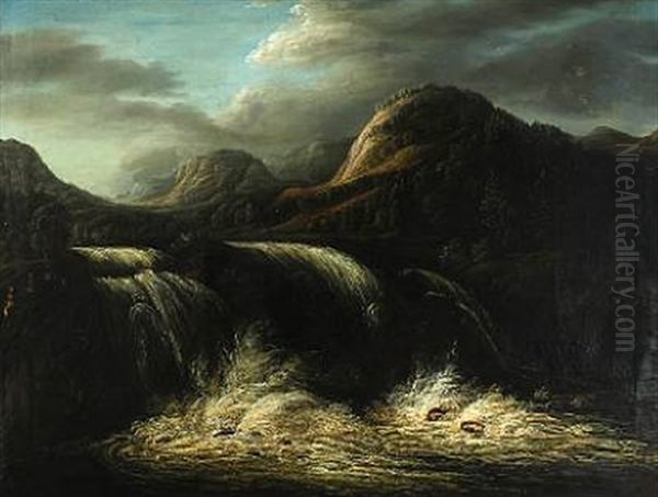 A Norwegian Mountain Landscape With A Stream - view 1