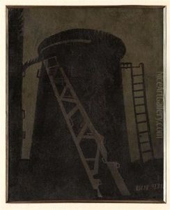 Simbolos De Lucha Y La Industria, Tanque De Almacenamiento by Fermin Revueltas