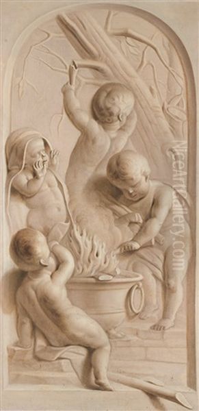 Allegorie De L'hiver: Les Amours Se Rechauffant - view 1