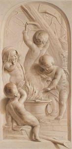 Allegorie De L'hiver: Les Amours Se Rechauffant Allegorie De L'hiver: Les Amours Se Rechauffant
