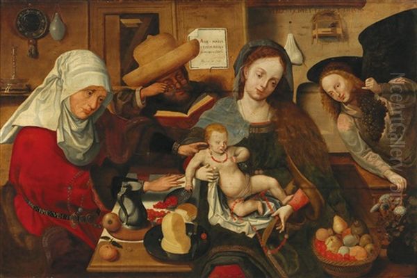 The Madonna And Child With Saints Elizabeth And Joachim And An Angel - view 1