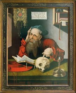 Saint Jerome Dans Son Cabinet De Travail by Marinus van Reymerswaele