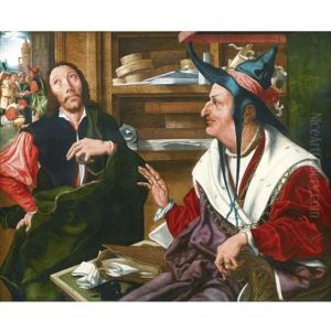 A Tax Collector, The Calling Of Saint Matthew (?) by Marinus van Reymerswaele