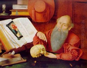 Der Heilige Hieronymus In Der Zelle by Marinus van Reymerswaele