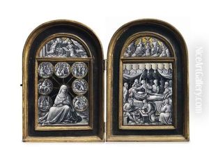 The Seven Sorrows Of The Virgin And The Death Of The Virgin (pair) by Pierre Reymond
