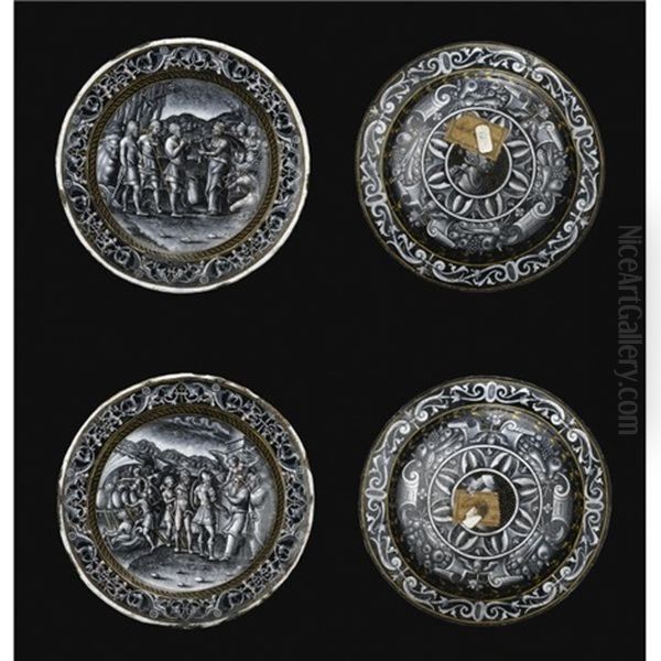 Plates With Scenes From The Story Of Jason (pair) - view 1