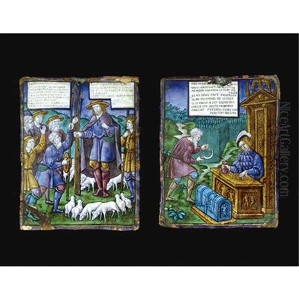Standing Figure Of The Good Shepherd (+ Another, From Shepherd; 2 Works) - view 1