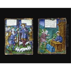 Standing Figure Of The Good Shepherd (+ Another, From Shepherd; 2 Works) by Pierre Reymond