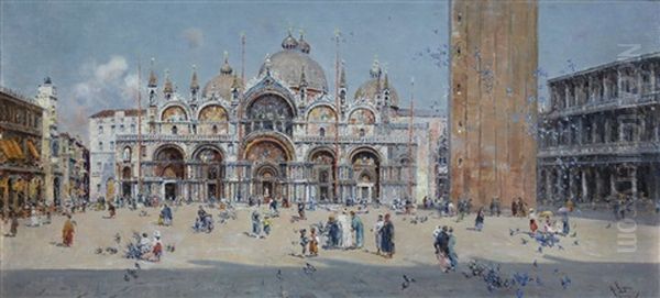St Mark's Square, Venice by Antonio Maria de Reyna Manescau