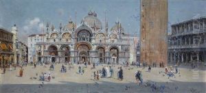 St Mark's Square, Venice by Antonio Maria de Reyna Manescau