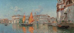 The Grand Canal, From Santa Maria Della Salute, Venice by Antonio Maria de Reyna Manescau