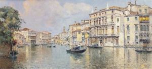 The Grand Canal In Front Of The Palazzo Balbi by Antonio Maria de Reyna Manescau