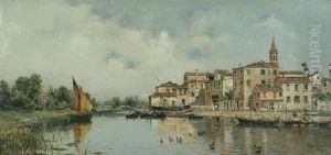 A View Of A Venetian Canal